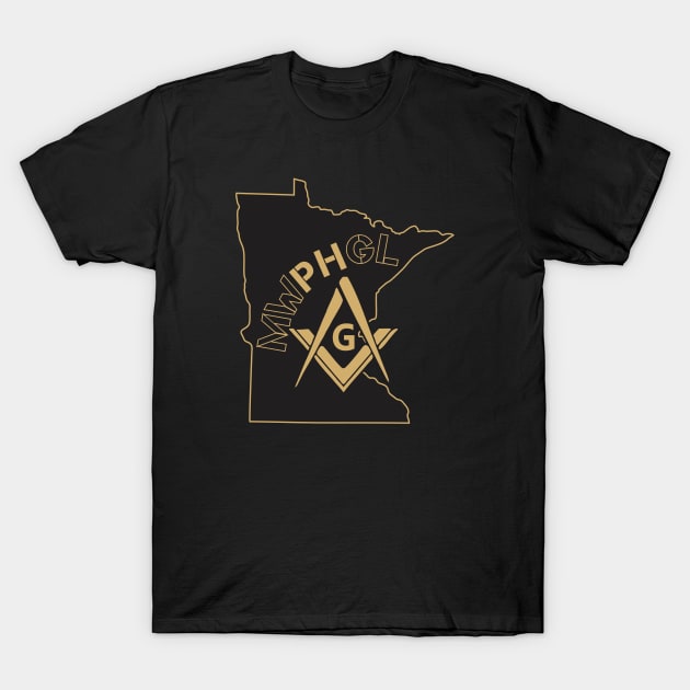 MWPHGLMN - Black & Gold T-Shirt by Brova1986